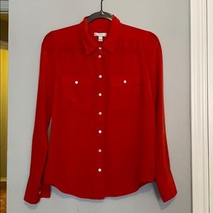 J. Crew Button down red shirt